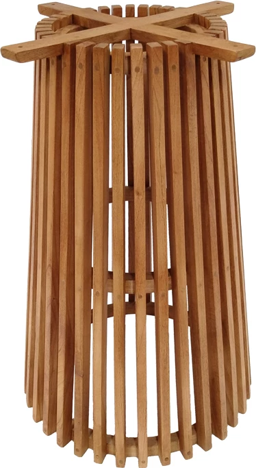 Baza për tavolinë bar për përdorim të brendshëm, dru mindi, ngjyrë natyrale, D60x90cm