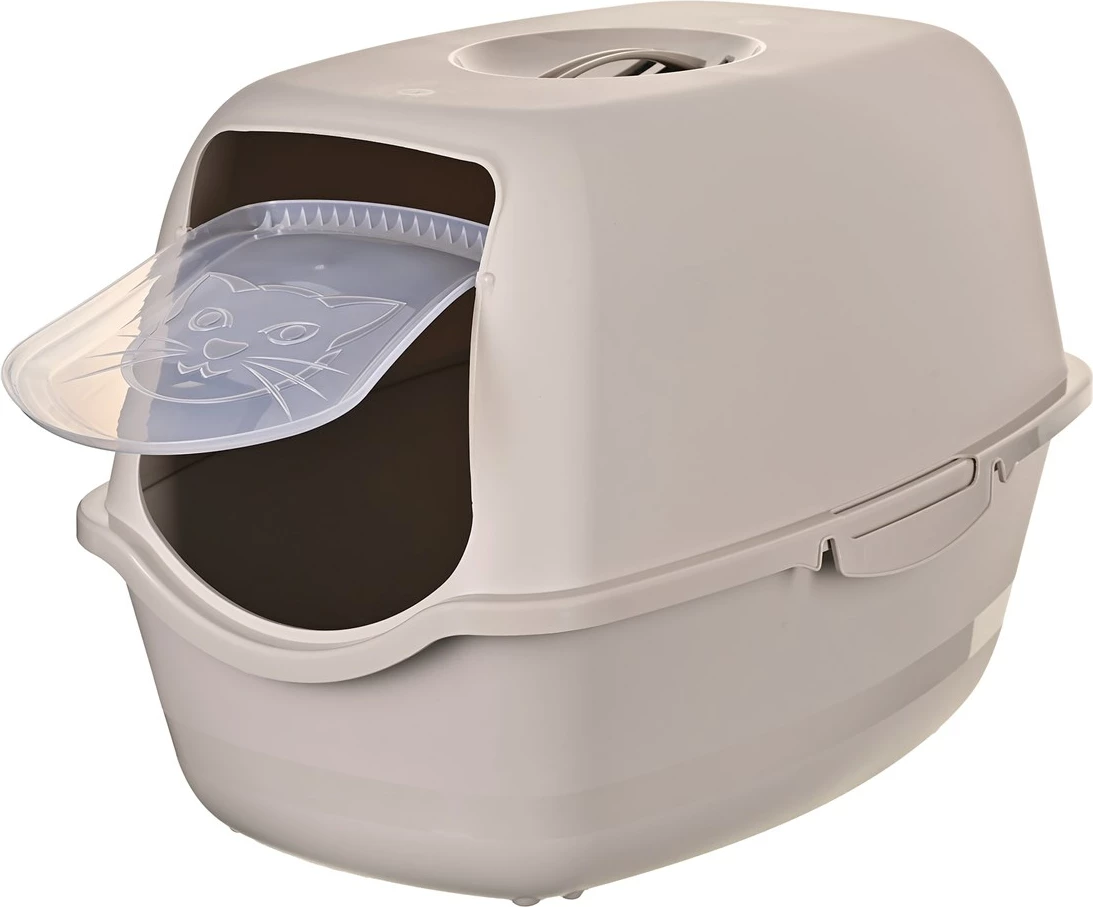 Kuti mbeturinash për mace DIAMENTIQ BAYA, plastikë, 55.5 x 40 x 38.7 cm, bezhë