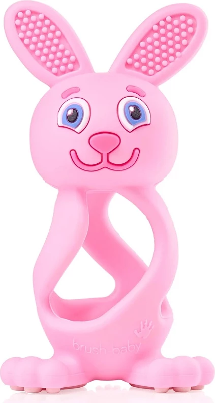 Lodra për dhëmbëzim Brush-Baby Bobbie Bunny Rose Pink