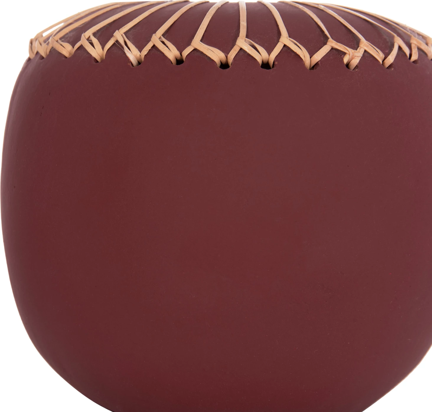 Vazo dekorative tavoline Lennox, terrakotë, e kuqe e errët, FH4675.06L, 22x20cm