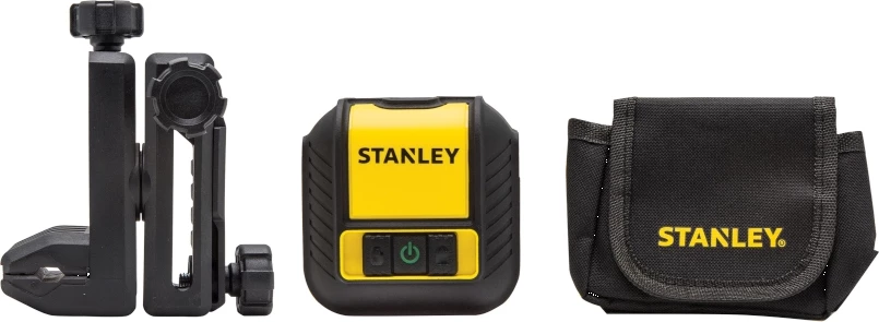 Laser nivelues kryq Stanley Cubix Green Glow STHT77499-1, lazer i gjelbër, set me mbajtëse + 2x AA + kuti