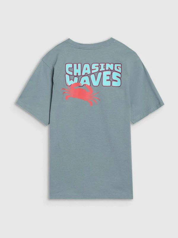 Maicë oversize për djem 4f, me print