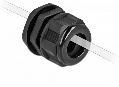 Kabllovidhë DeLOCK PG21 për kabllo të sheshtë, IP68, 2 copë, e zezë