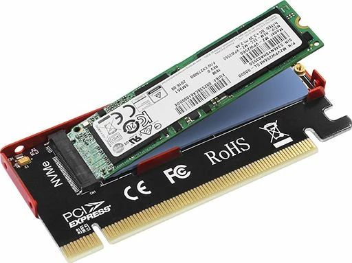 Adapter PCIe x16 në M.2 NVMe Axagon PCEM2-S, PCIe 3.0 x4, 2230-2280, ftohës pasiv, kuqe