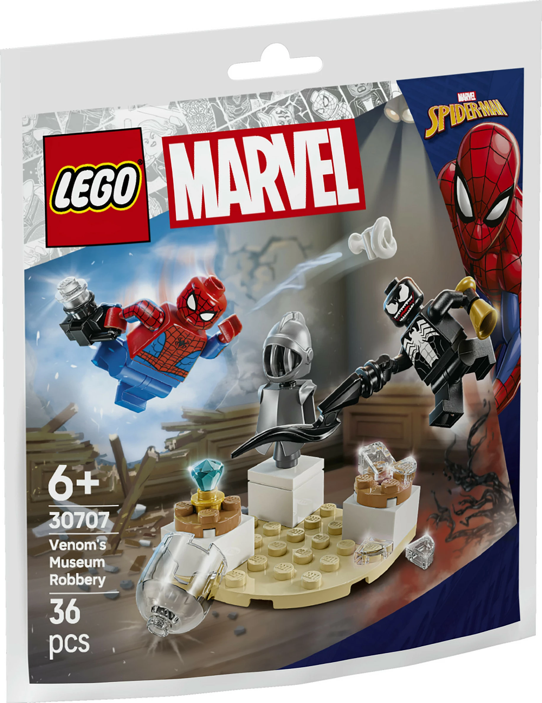 Set ndërtimi LEGO Marvel 30707 Venom's Museum Robbery, 36 copë, 6+, shumëngjyrësh