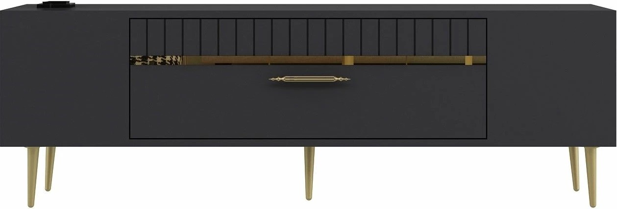 Komodë TV Skye Decor, anthracite, gold, Dekolp1