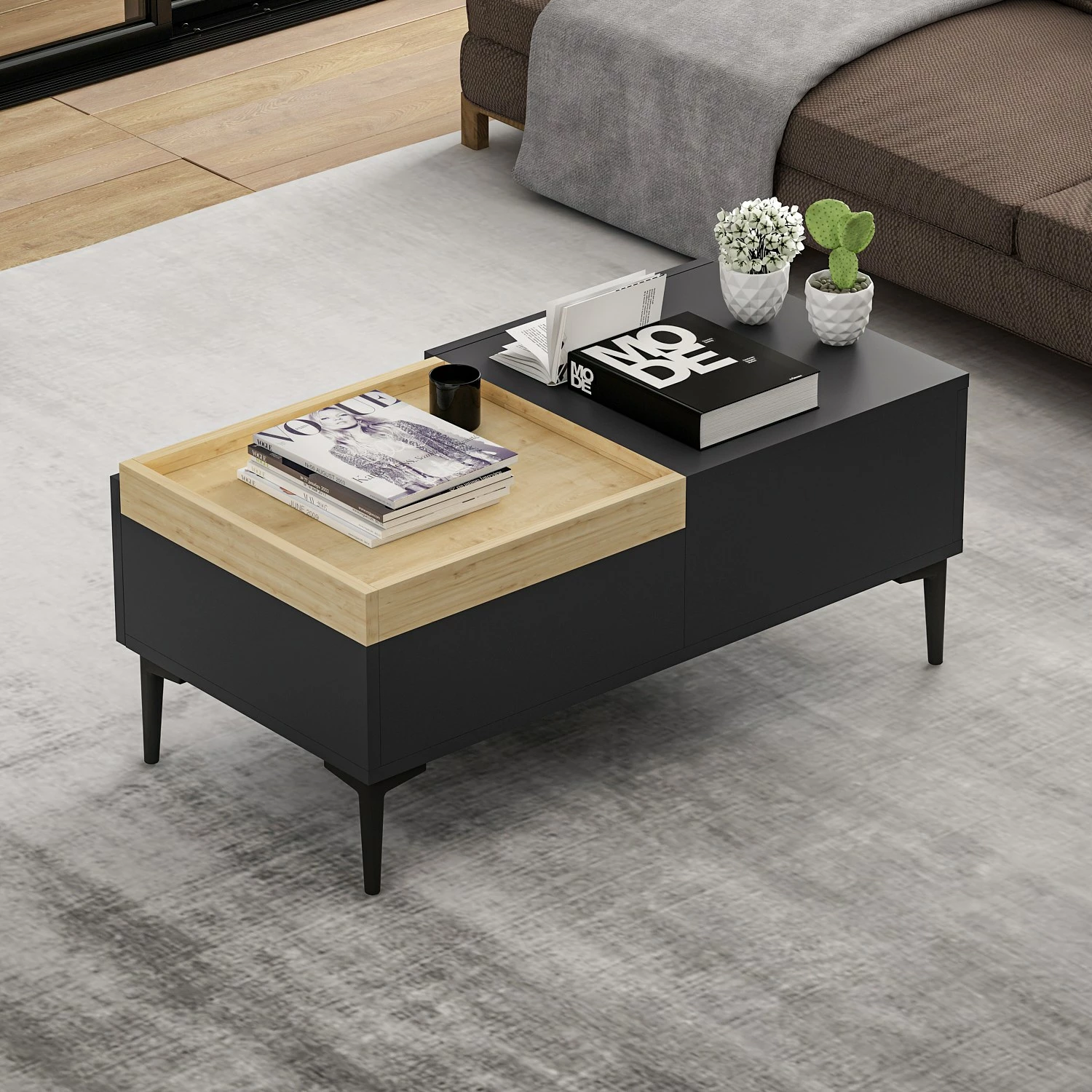 Tavolinë kafeje Hanah Home, Mia, anthracite