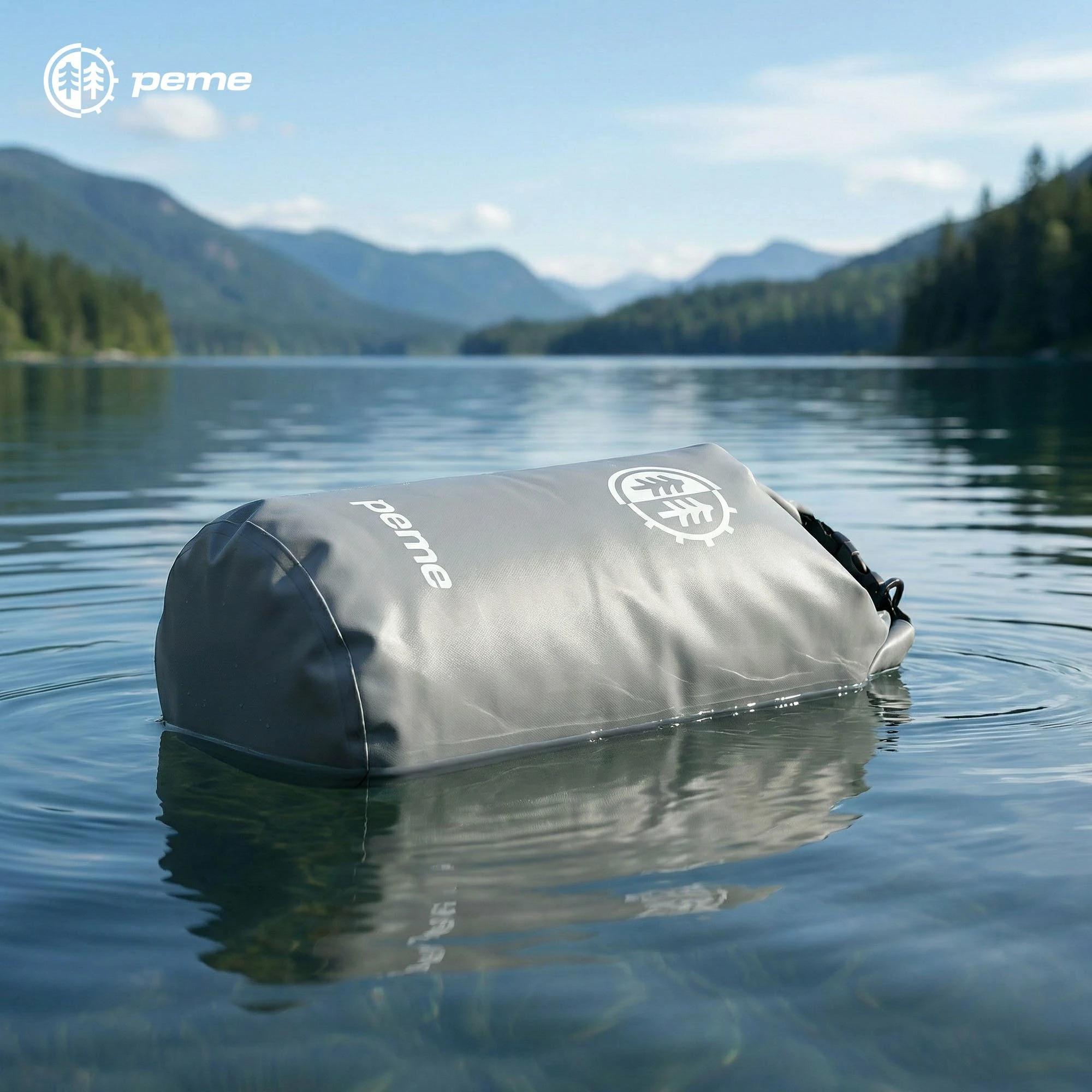 Çantë e papërshkueshme nga uji Peme Hydro Dry Bag 20L, 24x58 cm, gri