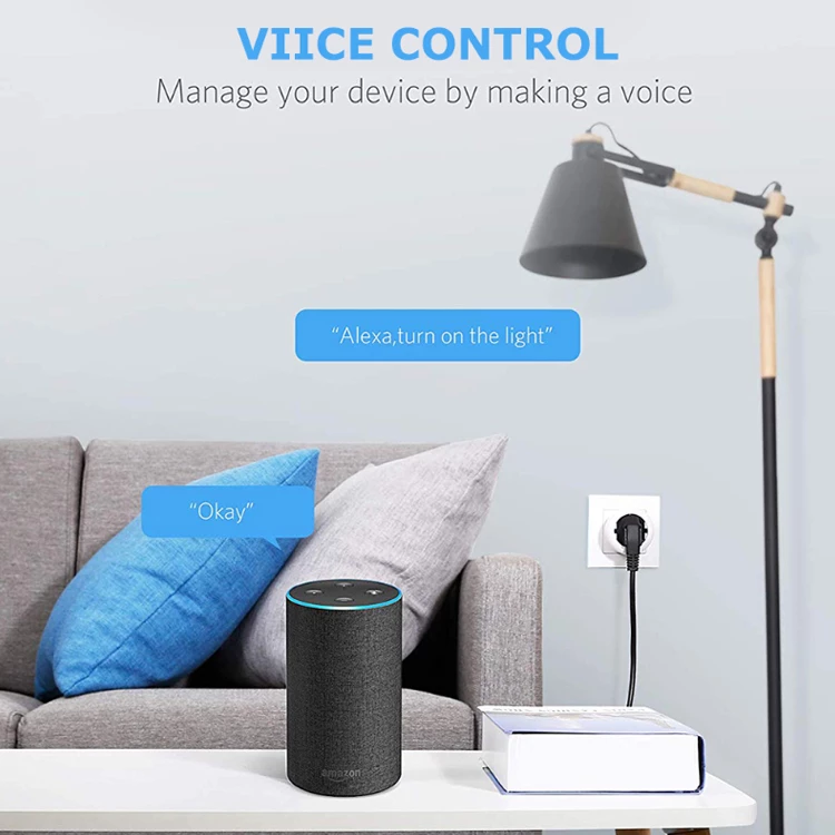 Prizë smart WiFi Moye Voltaic 16A/3520W me 2x USB, e bardhë