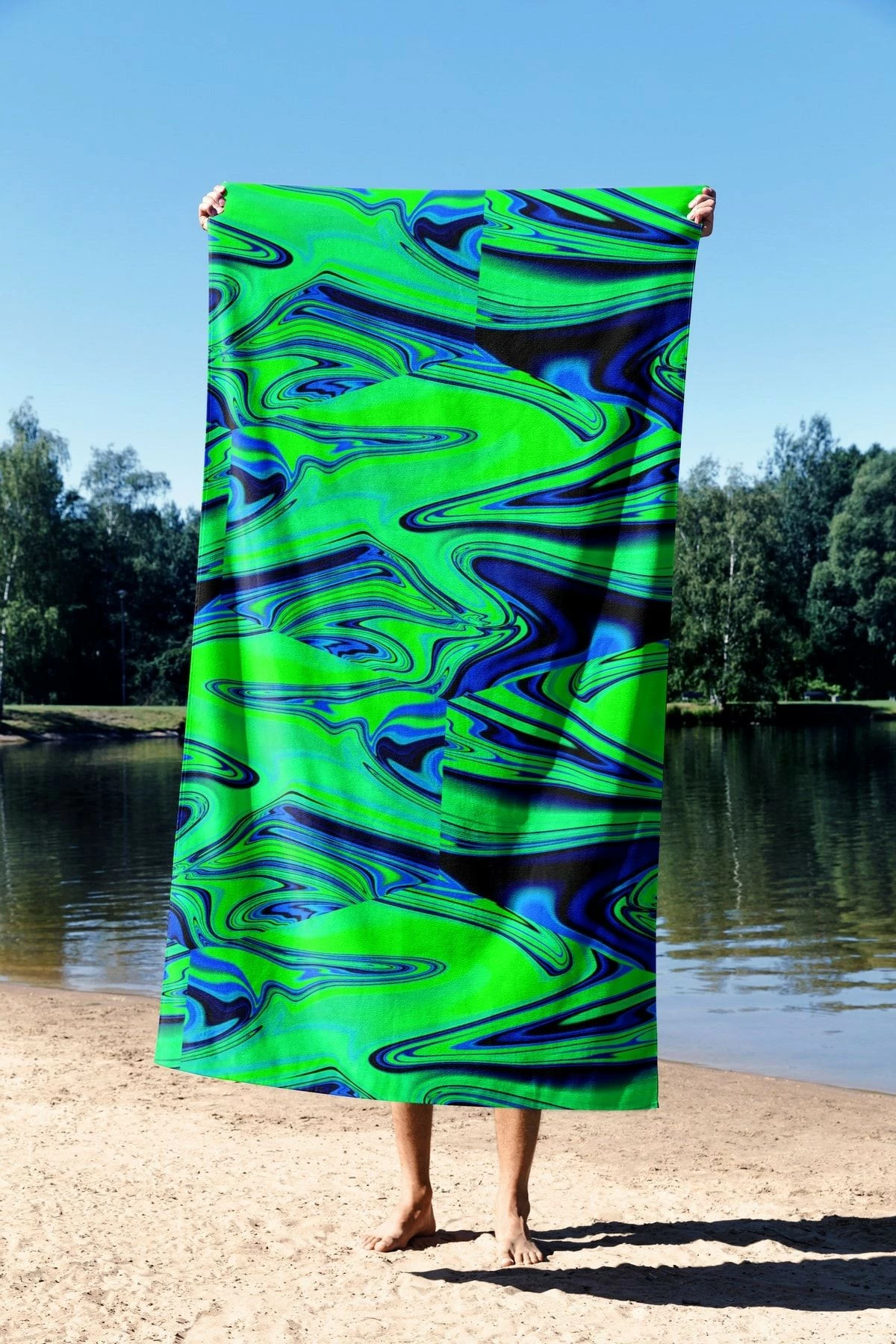 Peshqir plazhi Mijolnir, Esotic Aura 90, shumëngjyrësh, 90x150 cm