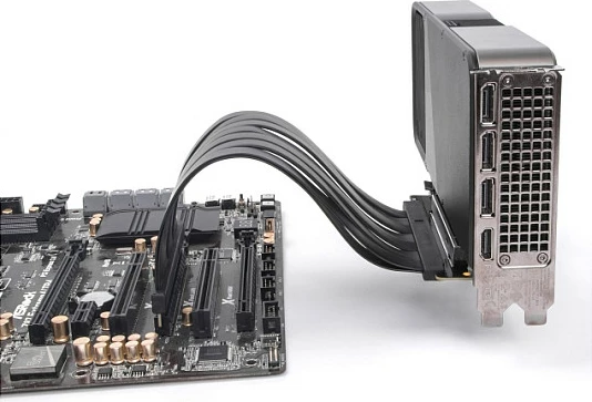 Kartë riser PCIe DeLOCK PCI Express 5.0 x16, 20 cm, e zezë