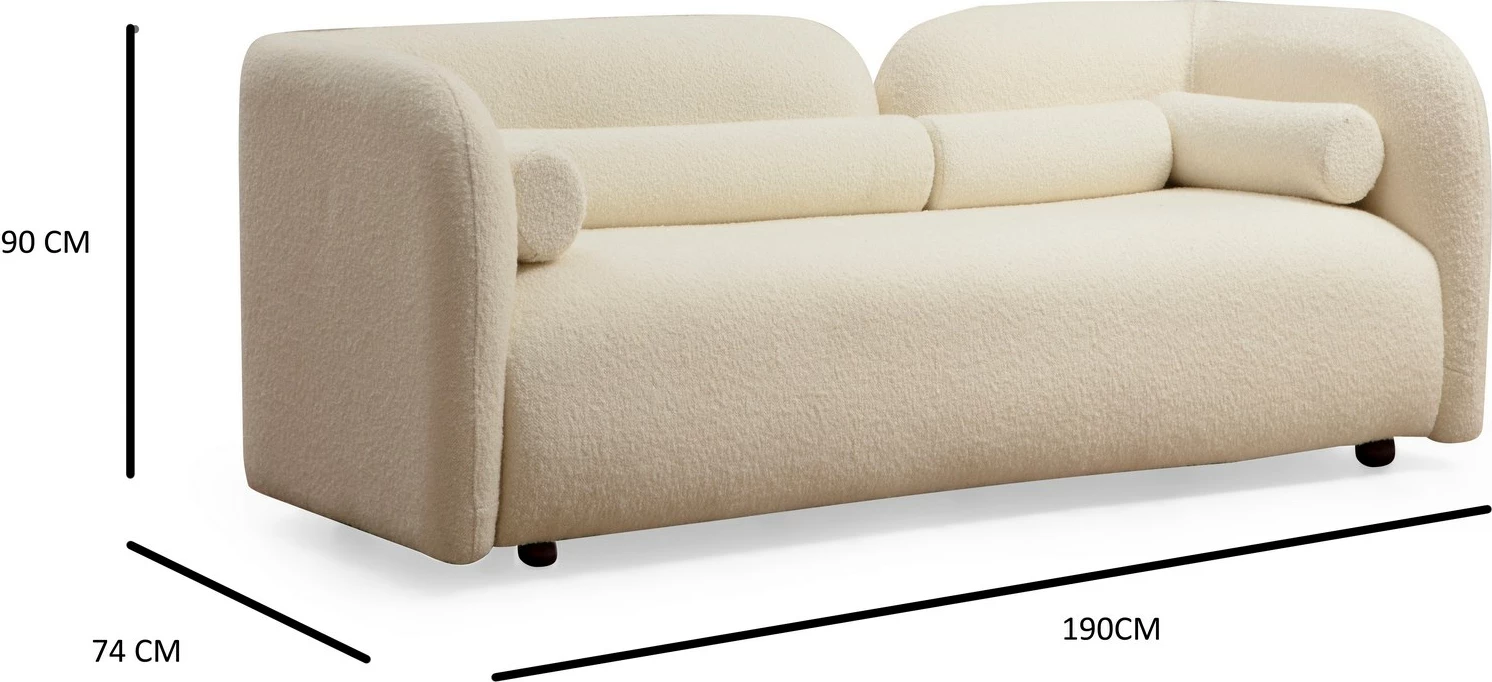 Divan dy-vendësh Atelier del Sofa, Victoria Bouclette, krem