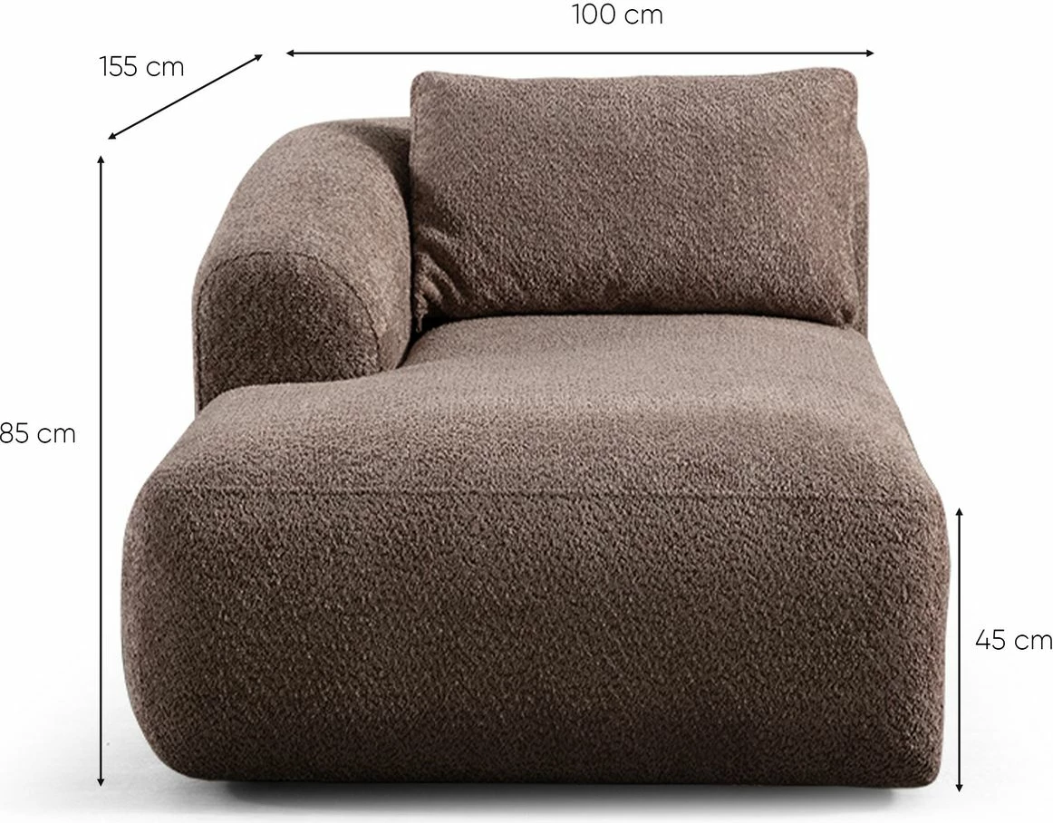 Këndare Sofia, kafe dhe e bardhë, Atelier del Sofa (Chl L + O1 + 1R)