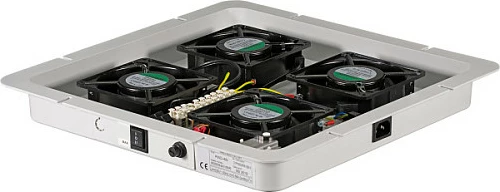 Ventilator i integrum EFB Elektronik, modul me 4 ventilatorë për dollap rrjeti/serveri, RAL9005 i zi