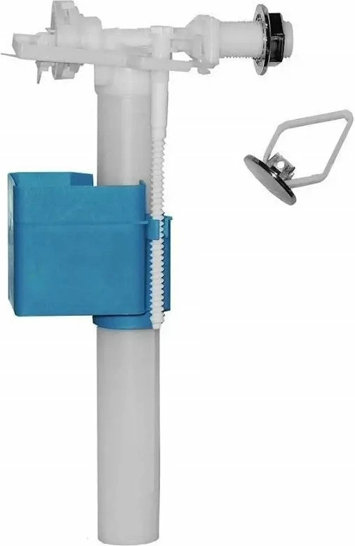 Valvul mbushëse anësore Cersanit 3/8" për kazan WC kompakt, bardhë/kaltër, set