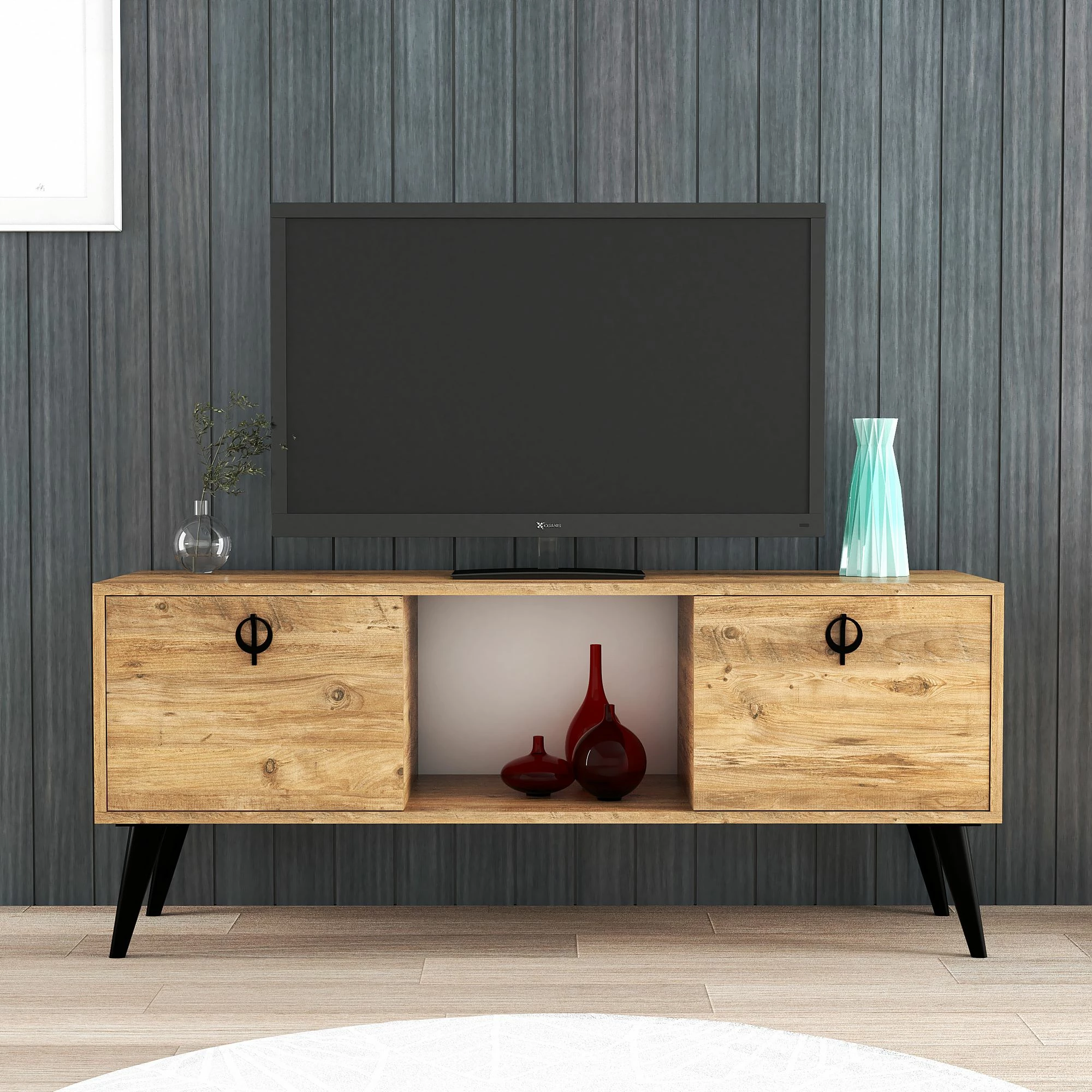 Komodë TV Skye Decor, ngjyrë Atlantic Pine, Kaya