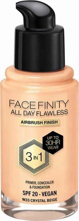 Fondatinë Max Factor Facefinity All Day Flawless 3in1 W33 30ml, Crystal Beige