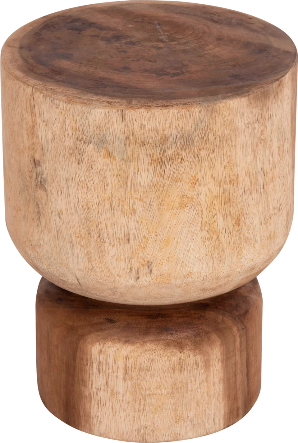 Stool i rrumbullakët FEBRYD, dru suar natyral, FH18233.11, 35x45cm