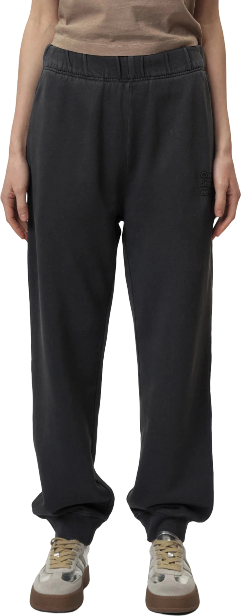 Pantallona sportive për femra Calvin Klein Jeans J20J224989, të hirta të errëta