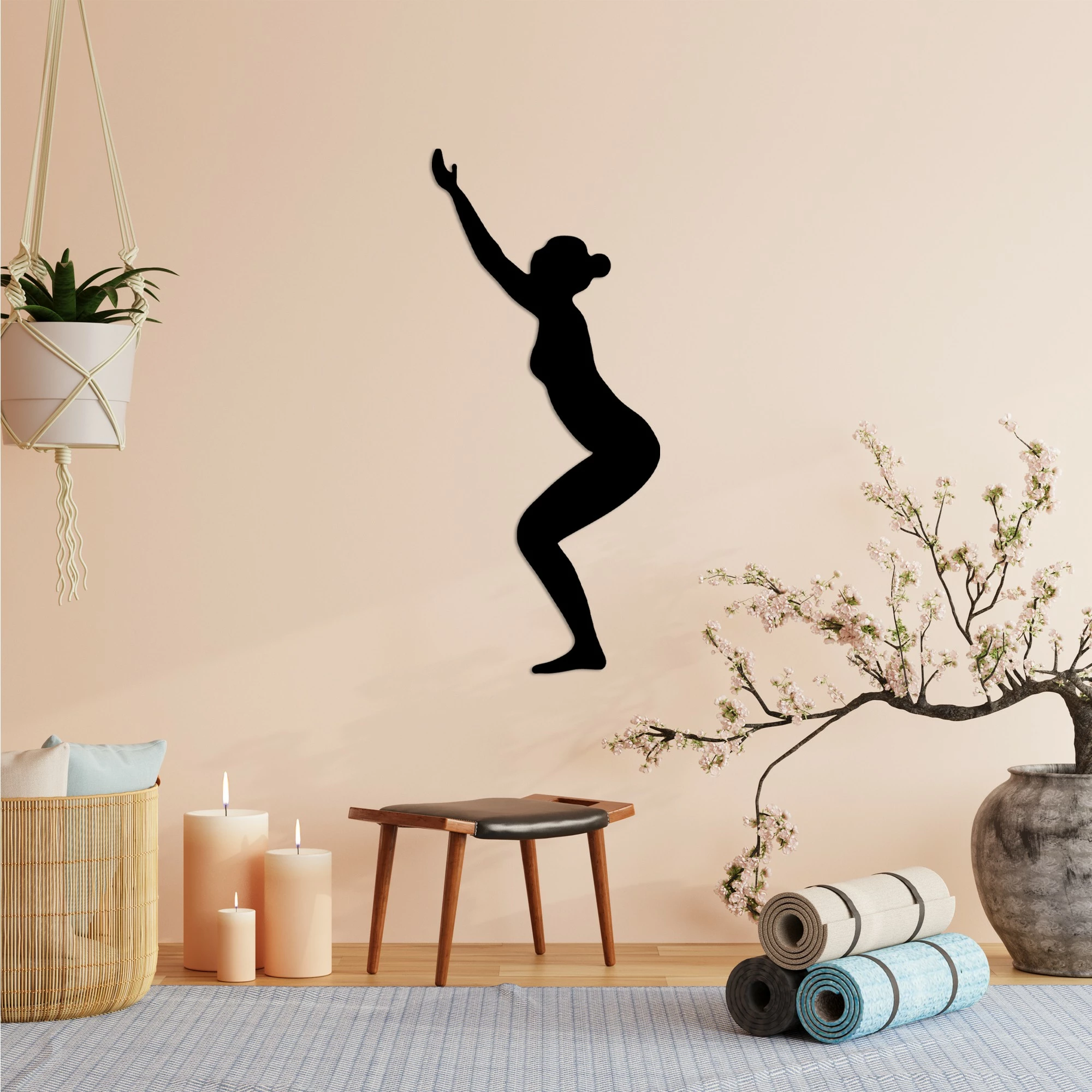 Aksesor dekorativ metalik për mur, Wallity, Yoga 20