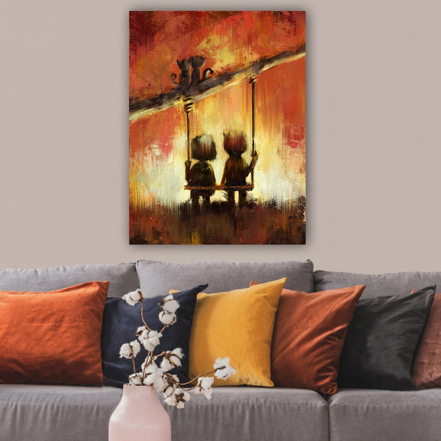 Pikturë dekorative në kanavacë, shumëngjyrëshe, Wallity, 70x100cm, 315642092_70100