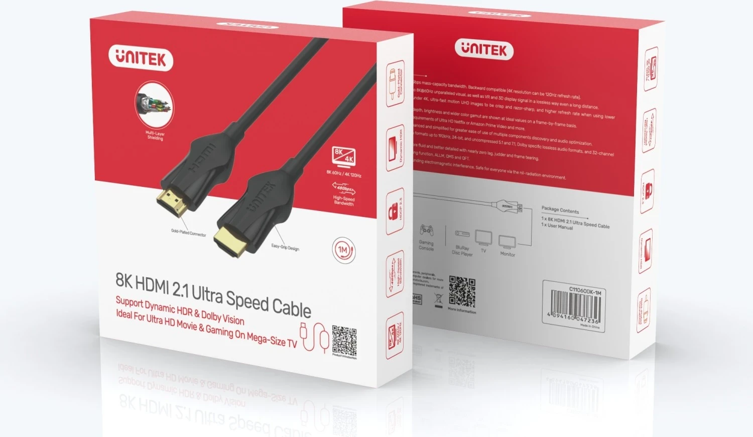 Kabllo HDMI Unitek, 1m, hiri
