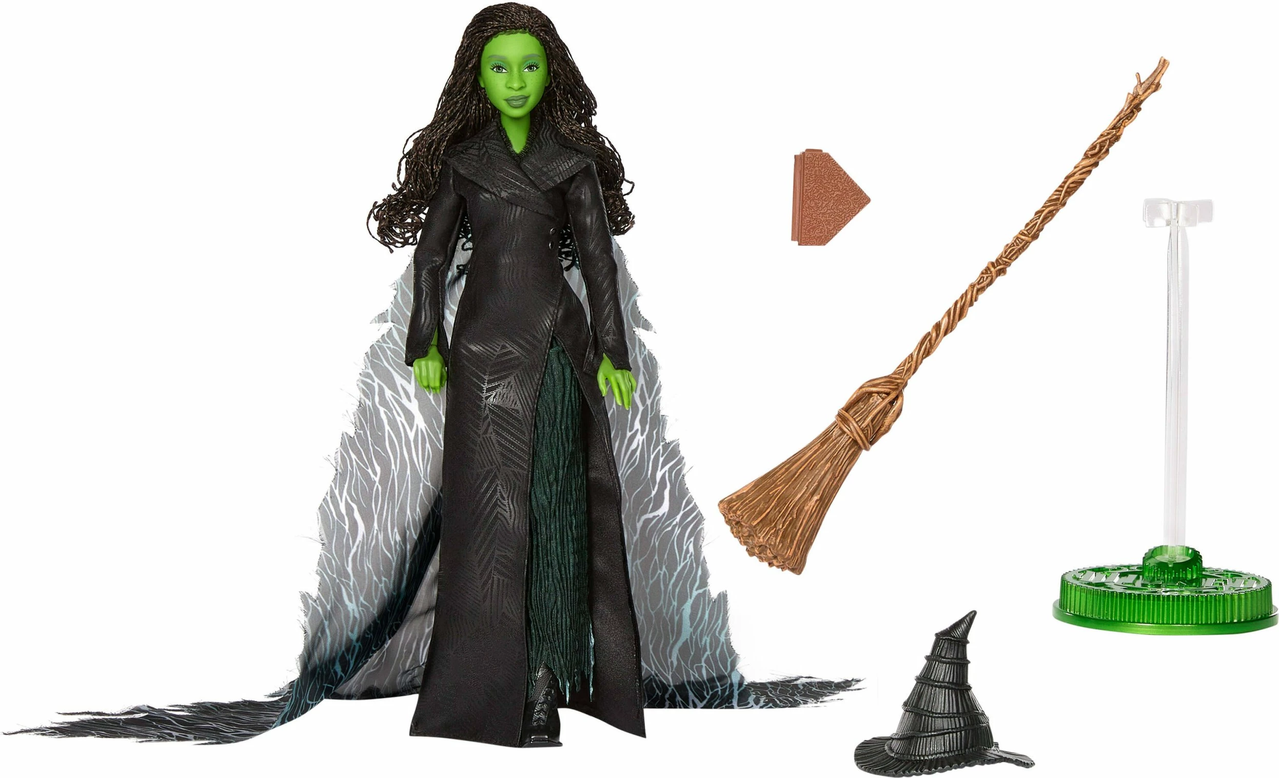 Kukull koleksionuese Barbie Mattel Wicked Elphaba Thropp JFM12, me 4 aksesorë, shumëngjyrëshe