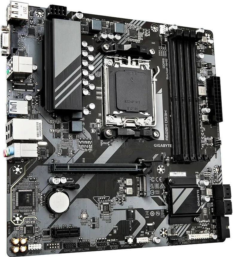 Pllakë amë Gigabyte A620M DS3H, Socket AM5, micro ATX, 4x DDR5, e zezë