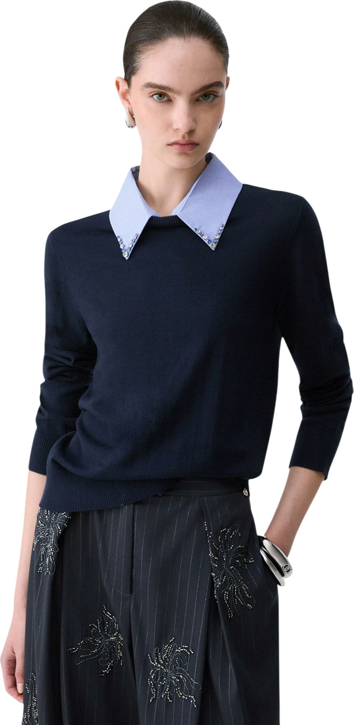 Xhemper për femra Liu Jo WF6452 MA16R, blu e errët [Madhësia: S]