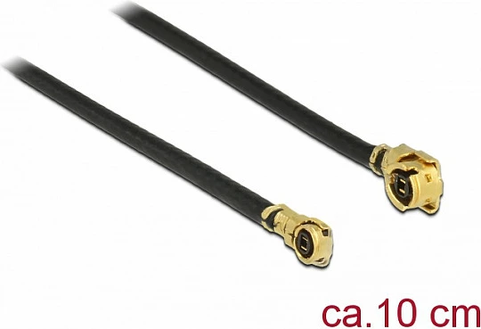Kabllo antene DeLOCK mHF I në mHF 4L (MHF IV/HSC MXHP32), 1.13, 10 cm, e zezë