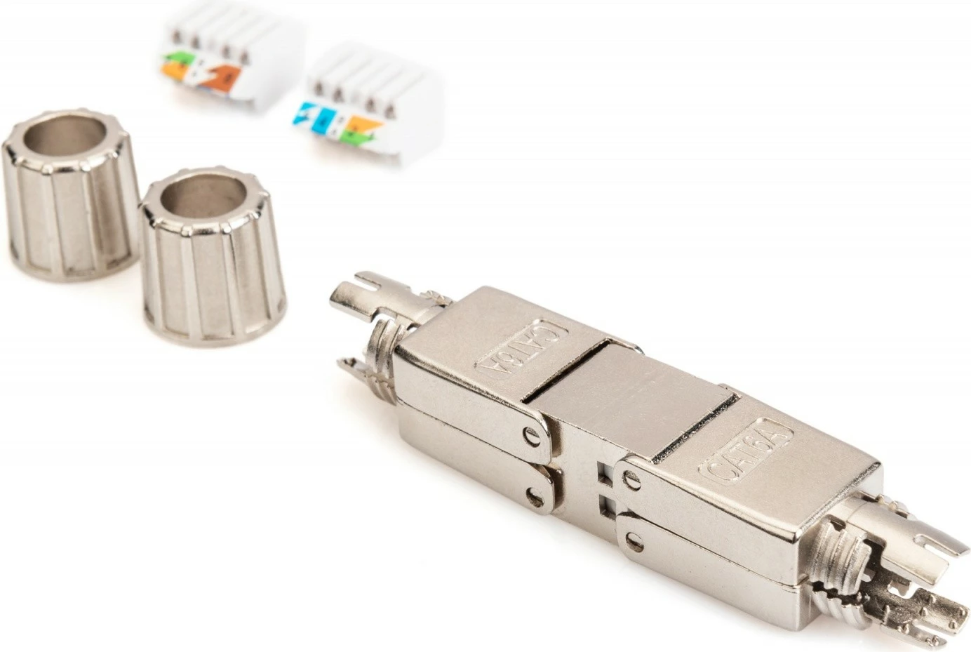 Lidhës modular rrjeti Digitus DN-93912, Cat.6A, pa vegla, metalik