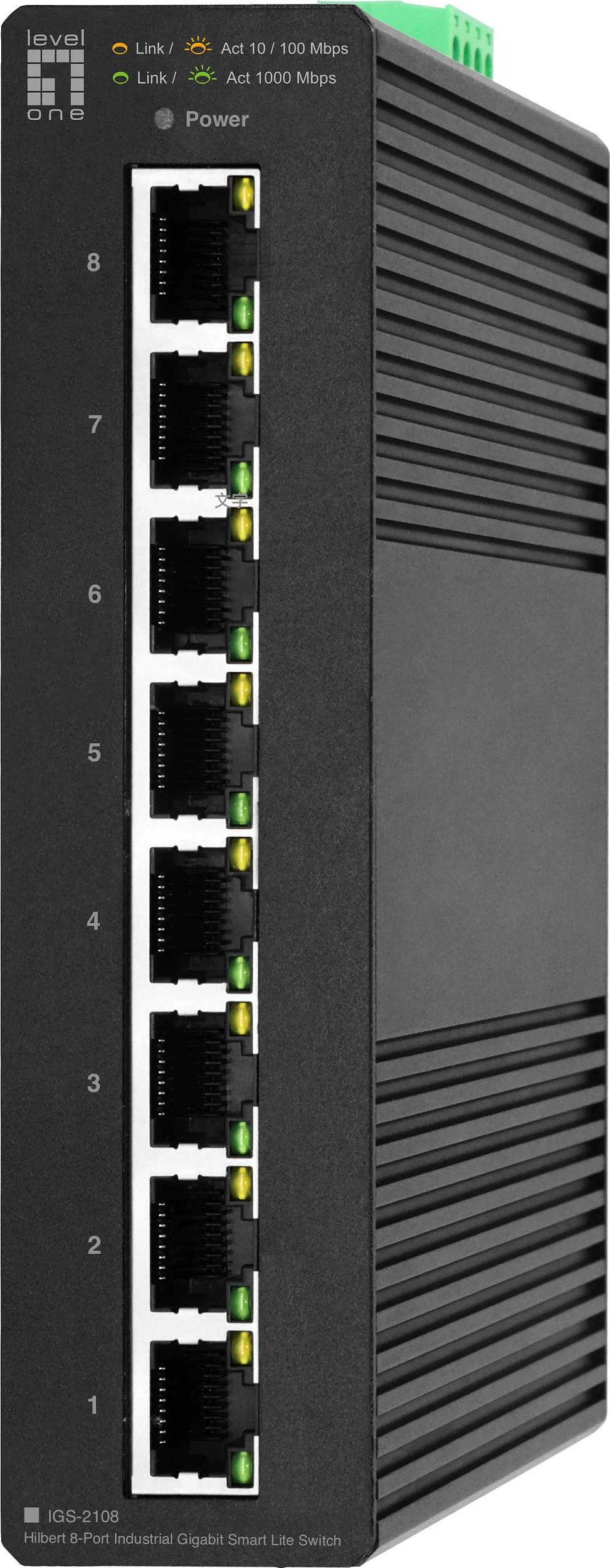 Switch industrial LevelOne IGS-2108 Hilbert, 8-Port Gigabit Smart Lite, DIN-rail, fanless, i zi