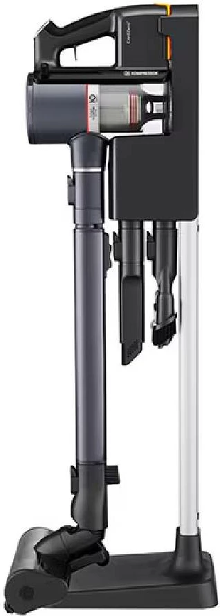 Fshesë pa kabllo stick LG A9K-CORE3S CordZero me stacion All-in-One Tower, 260 W, depozitë 0.44 L/1.1 L e kompresuar, filtër 5-shtresor, Wi‑Fi, Black‑Silver