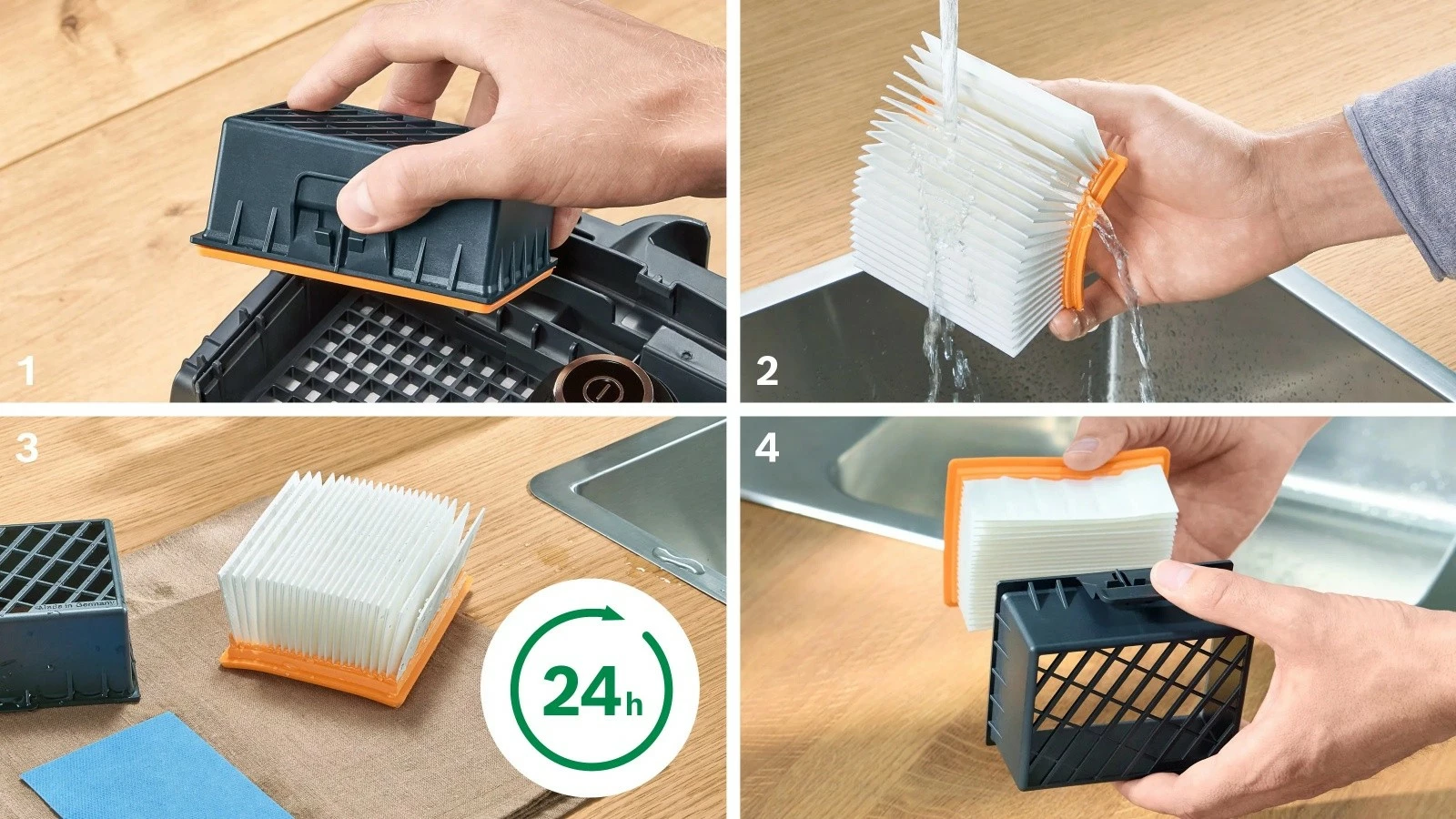 Fshesë me qese, Bosch, BGB6SIL1, ProSilence 66 dB, filtër HEPA, rreze 12 m, e bardhë