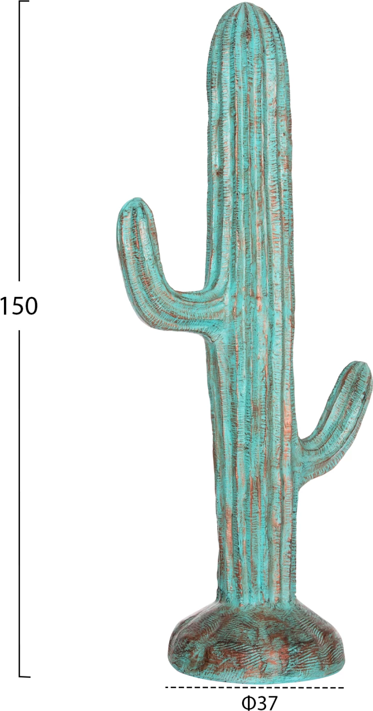 Kaktus dekorativ në dysheme, MDF, ngjyrë e gjelbër, FH4386.03L, 63x37x150H cm