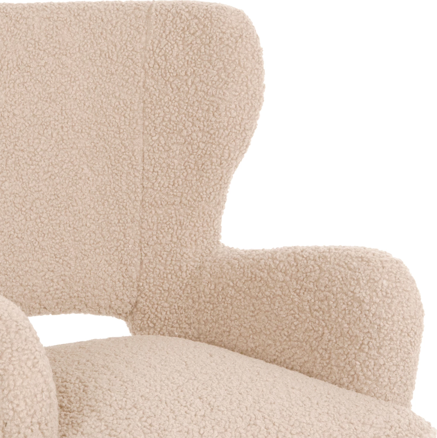 Karrige MYLIE FH8394.23, pëlhurë boucle e bardhë, 66x75x93H cm