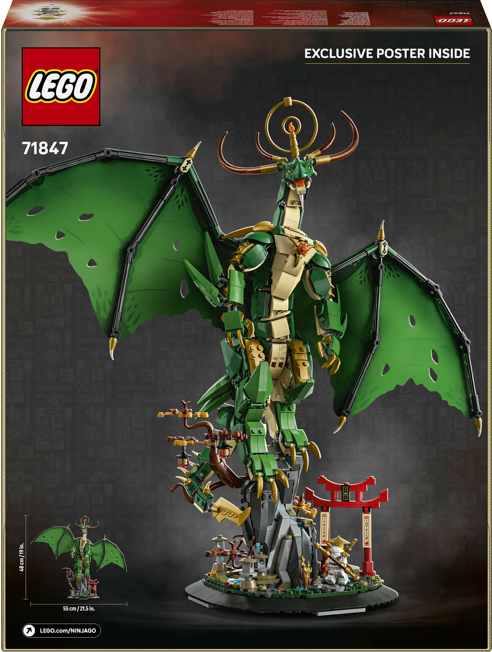 Set ndërtimi LEGO NINJAGO The Guardian Dragon 71847, 1650 copë, 14+, shumëngjyrësh