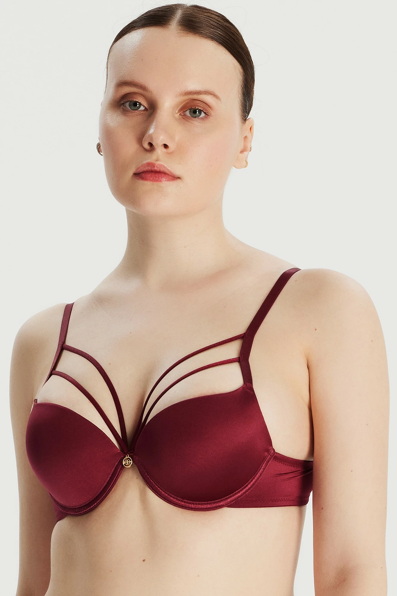 Bra Jumeon, ekstra push up, burgundy
