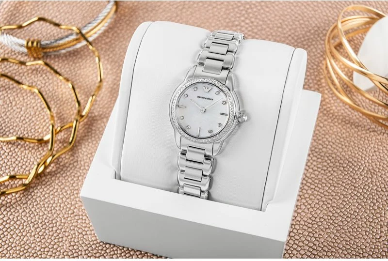 Orë dore femra Emporio Armani Mia AR11669, argjend