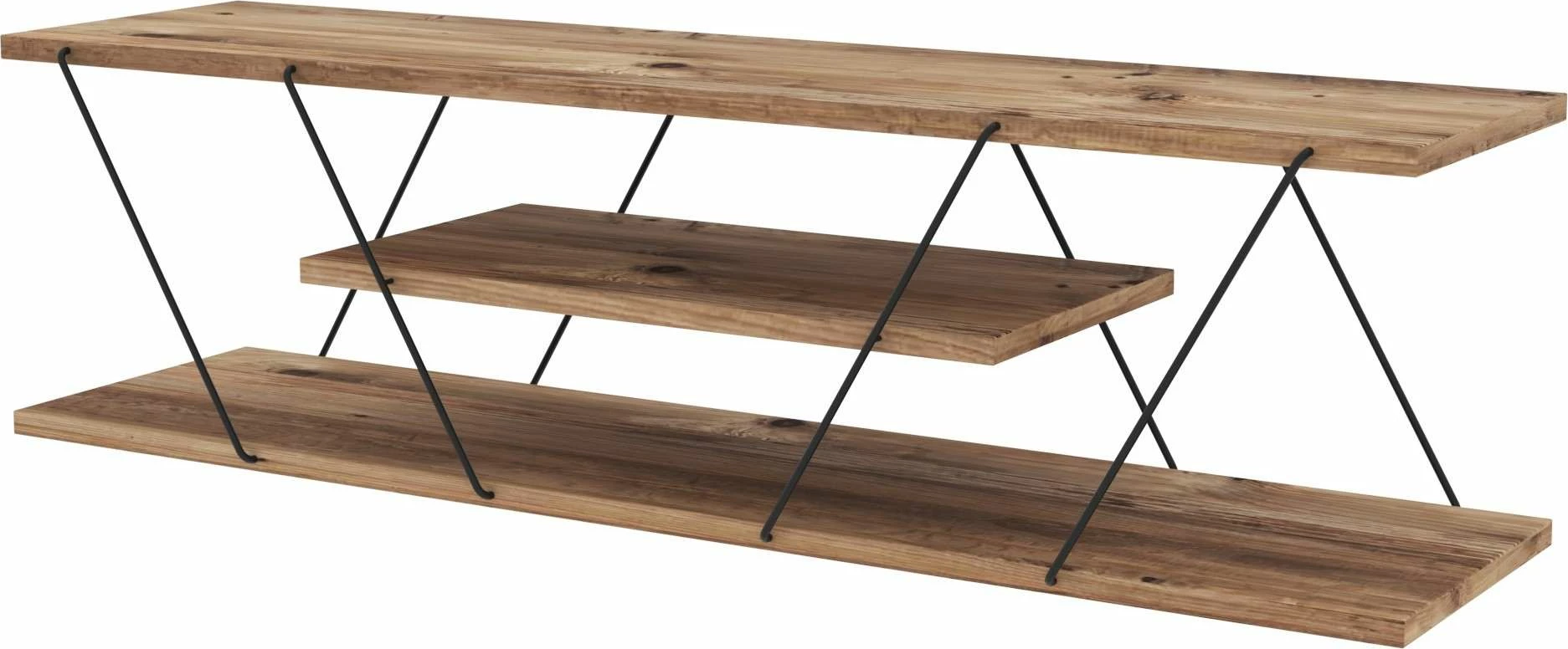 Komodë televizori Hanah Home, Canaz v2, e zezë, arrë