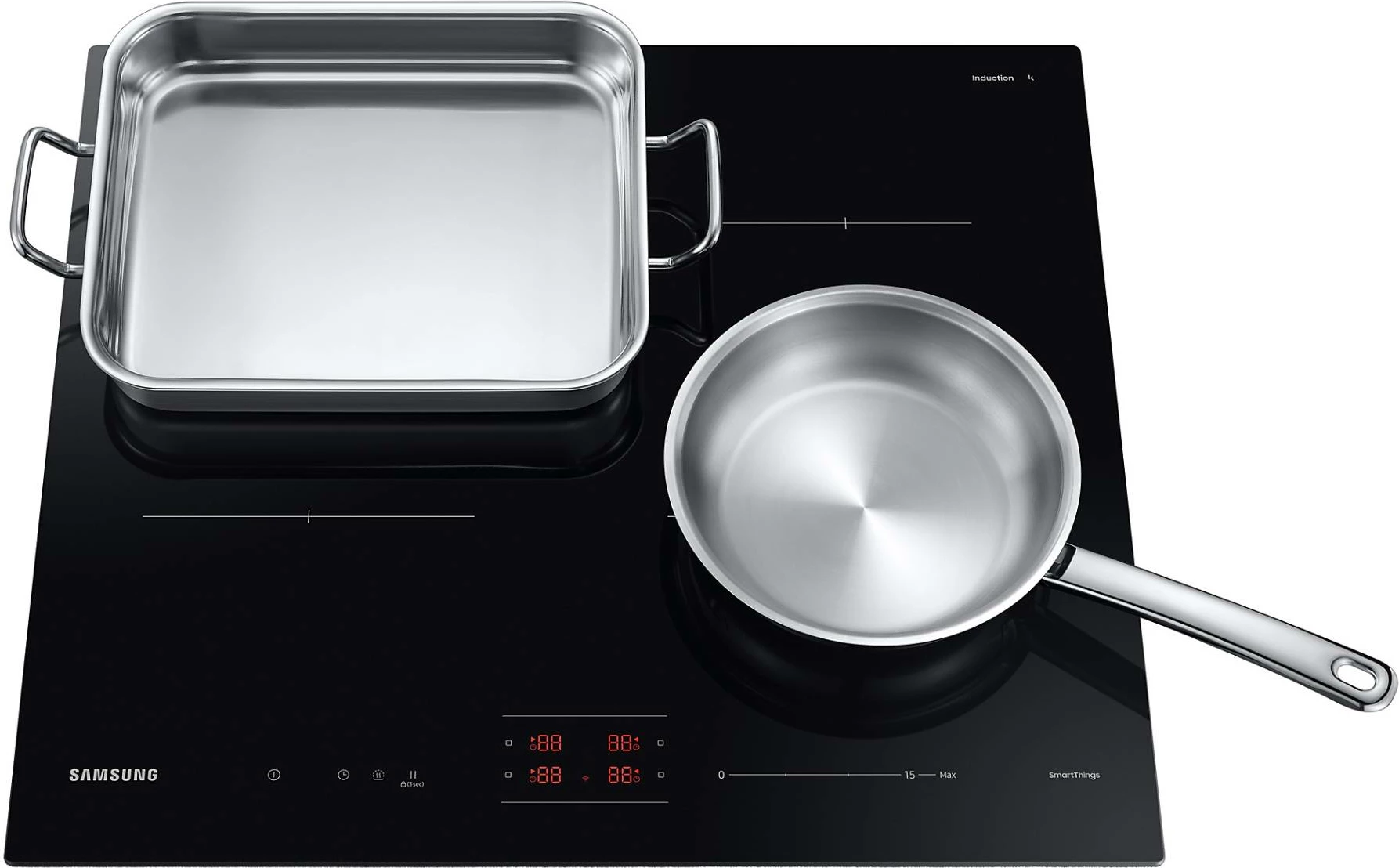 Pllakë induksioni, Samsung, NZ64B4016FK/U2, 4 zona, WiFi, kontrolle me prekje, e zezë