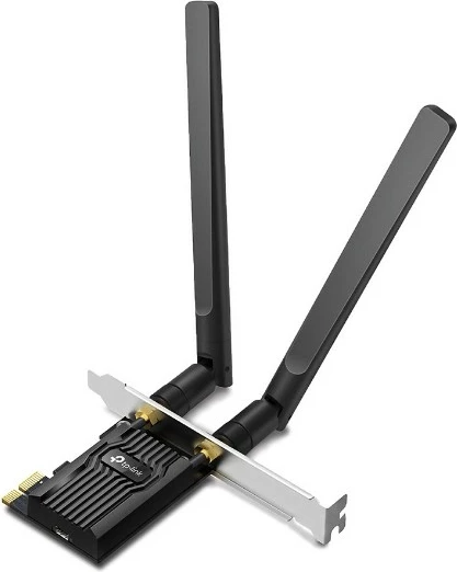 Kartë rrjeti WiFi TP-LINK Archer TX20E, PCIe, AX1800, me Bluetooth 5.2, e zezë
