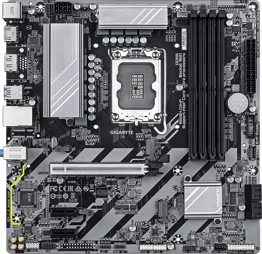 Pllakë amë GIGABYTE B860M D3HP, LGA1851, 4x DDR5, mATX