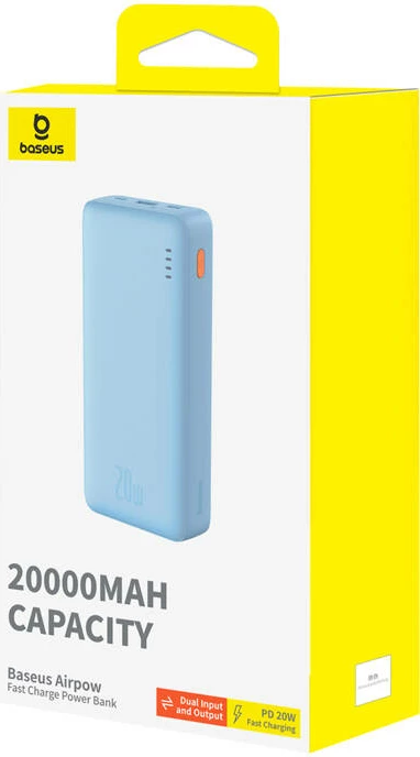 Powerbank Baseus Airpow 20000mAh 20W, kaltër
