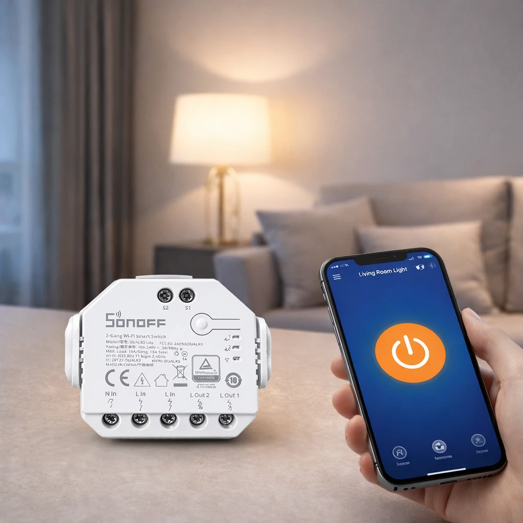 SONOFF DUALR3 Lite – Modul Smart WiFi 2 Kanale për Motor &amp; Ndriçim