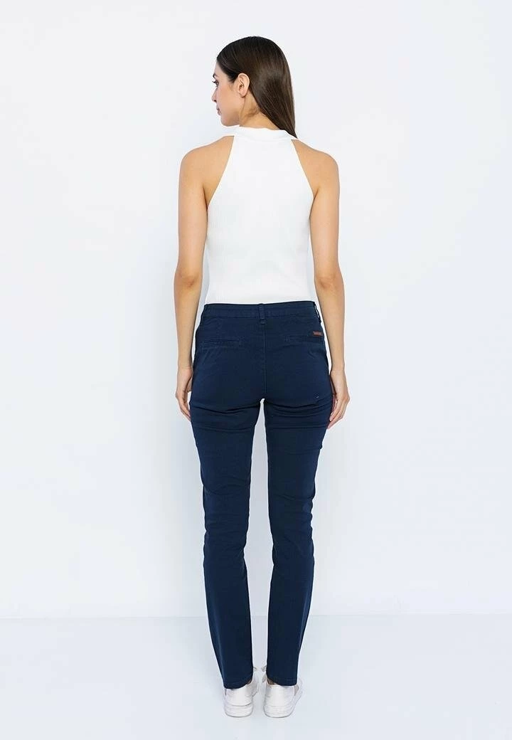 Pantallona chino Basics&More femra, blu