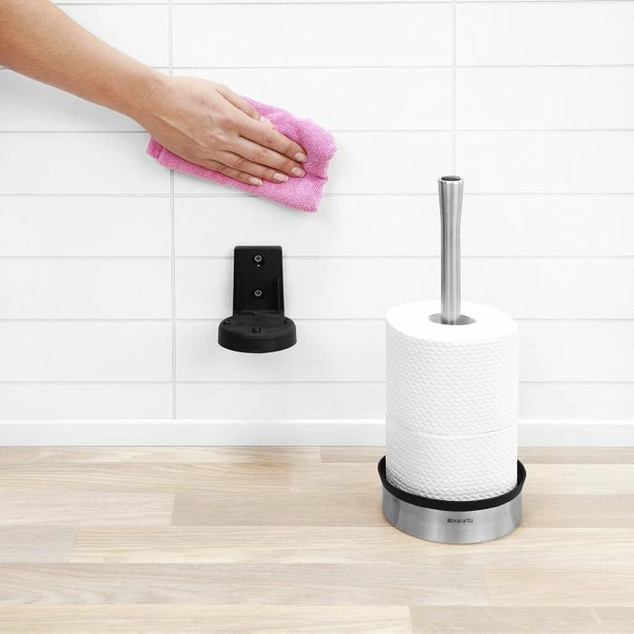 Mbajtës letre tualeti Brabantia 483462, çelik inox, 3 role, i zi