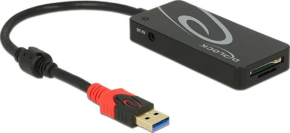 Hub USB DeLOCK 62899, USB 3.2 Gen 1, 3x USB-A, lexues kartelash SD/MicroSD/MMC, i zi