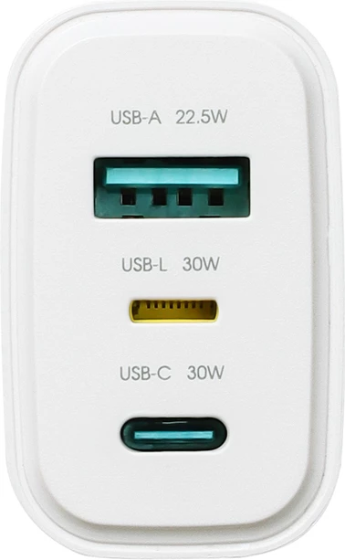 Karikues muri Joyroom JR-TG6 GaN 30W 3 porta (USB-C/USB-A/Lightning) prizë EU, i bardhë