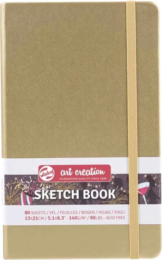 Talens Art Creation Sketch Book – Gold (13 × 21 cm)